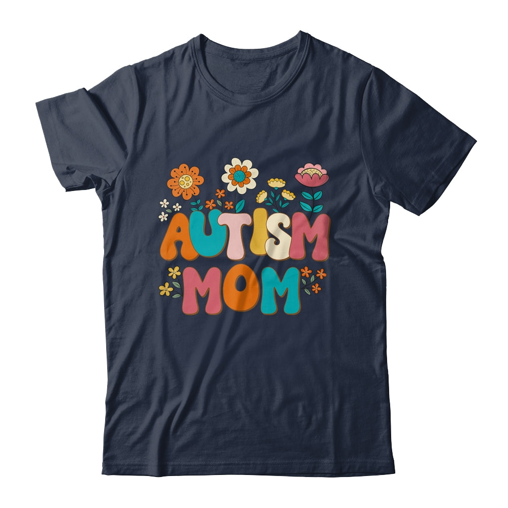 Autism Mom Mama Vintage Groovy Autism Awareness Day Women Shirt & Tank Top | siriusteestore