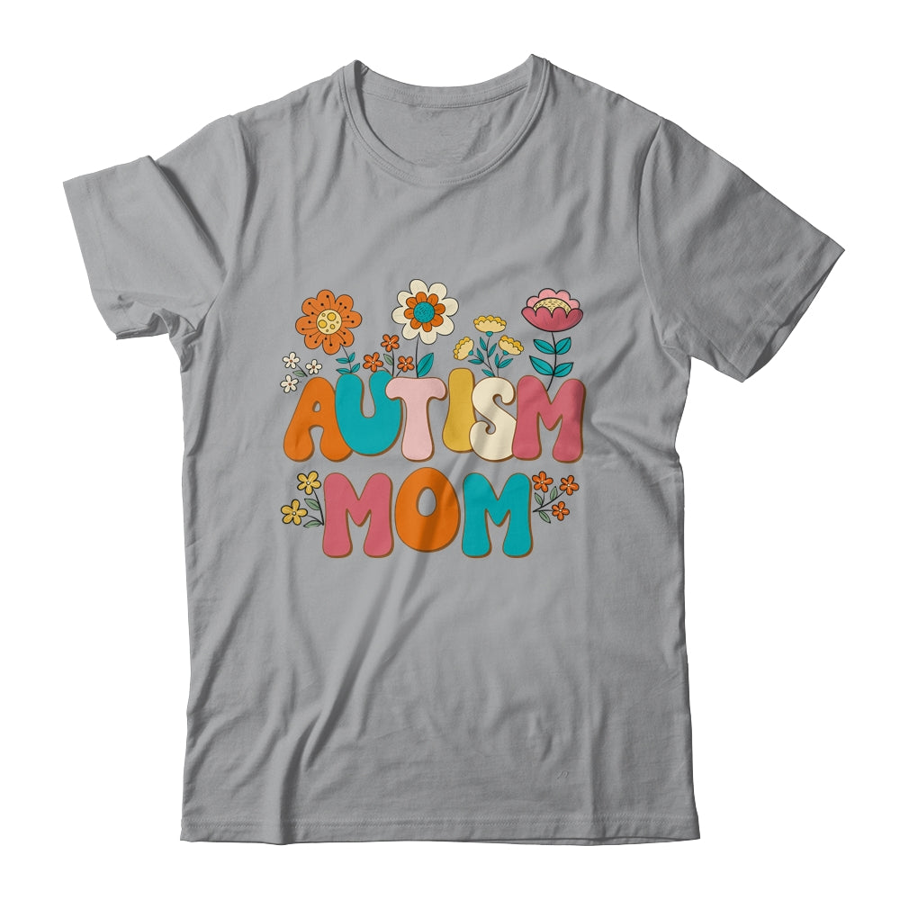 Autism Mom Mama Vintage Groovy Autism Awareness Day Women Shirt & Tank Top | siriusteestore
