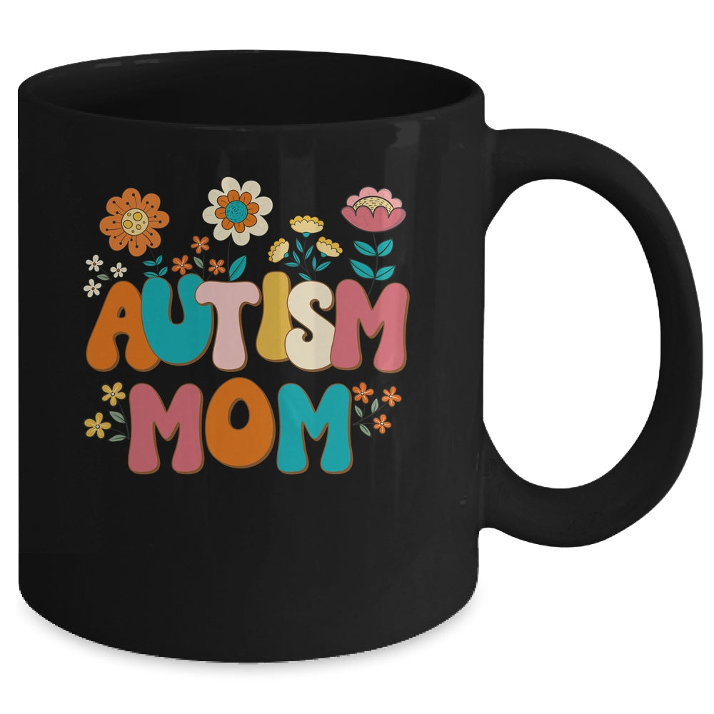 Autism Mom Mama Vintage Groovy Autism Awareness Day Women Mug | siriusteestore