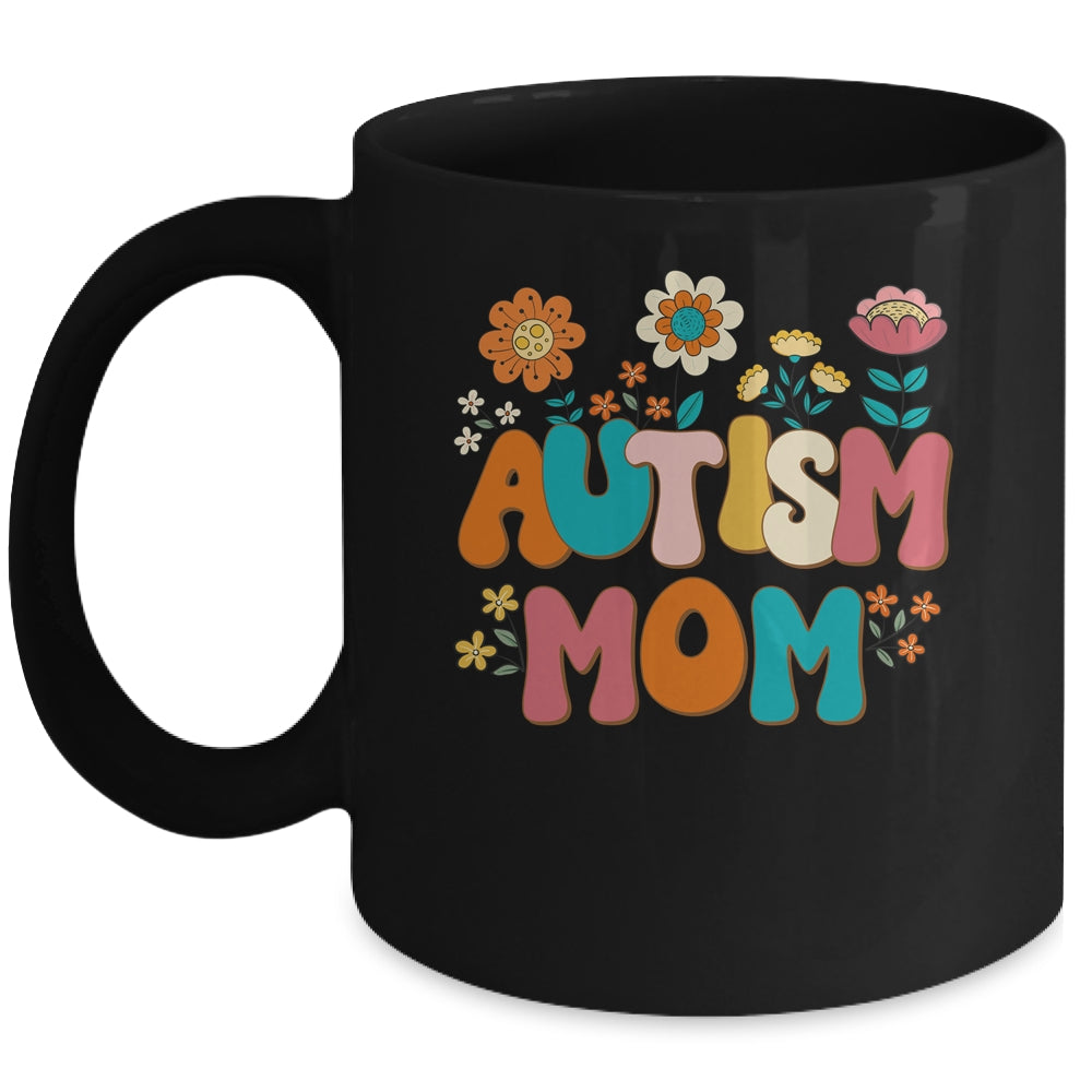 Autism Mom Mama Vintage Groovy Autism Awareness Day Women Mug | siriusteestore