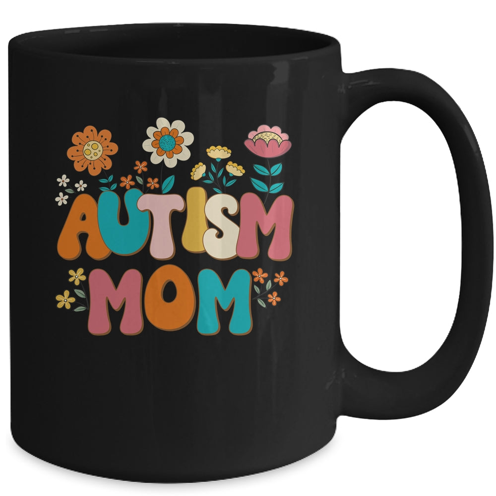 Autism Mom Mama Vintage Groovy Autism Awareness Day Women Mug | siriusteestore