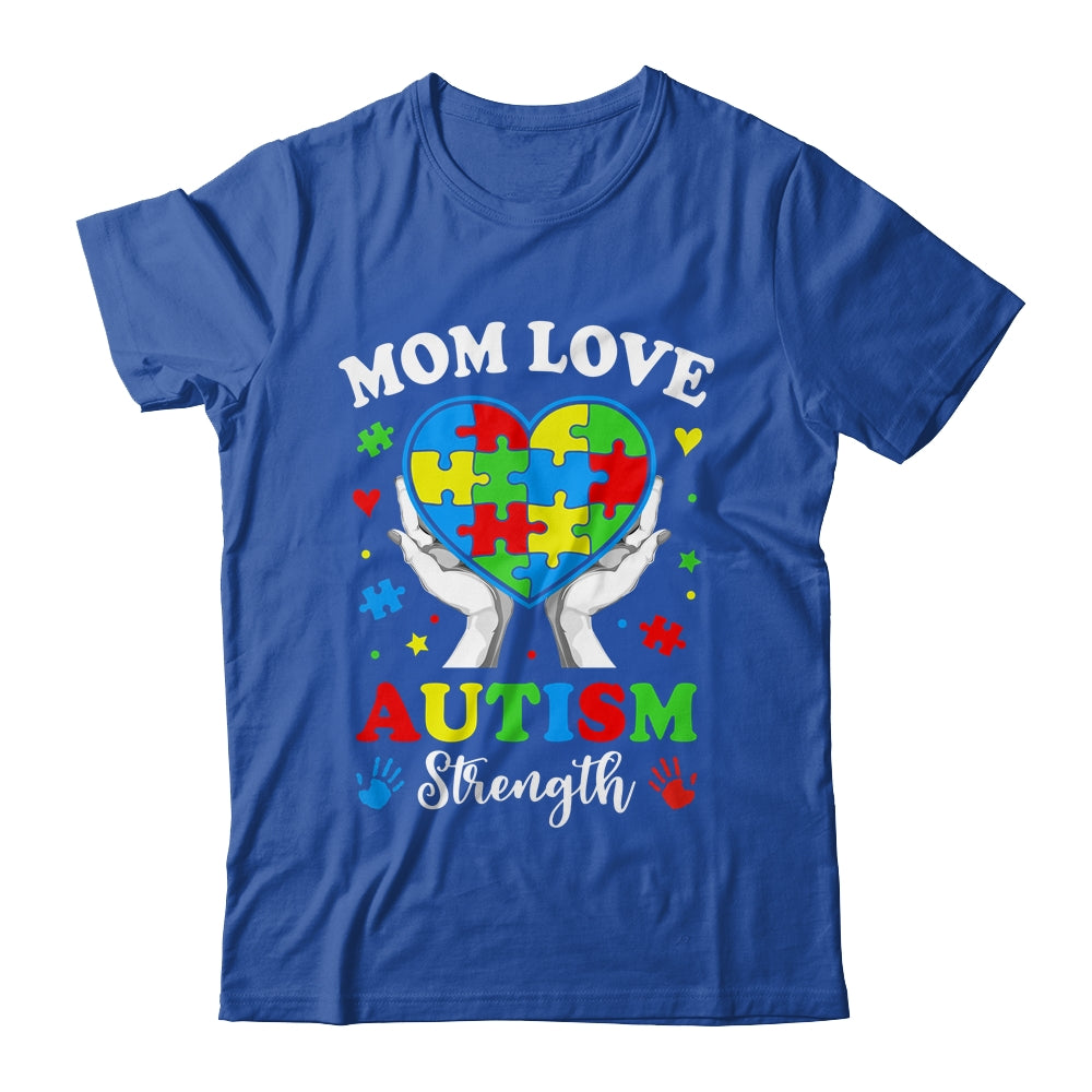 Autism Mom Strength Autism Awareness Support Love Design Shirt & Tank Top | siriusteestore