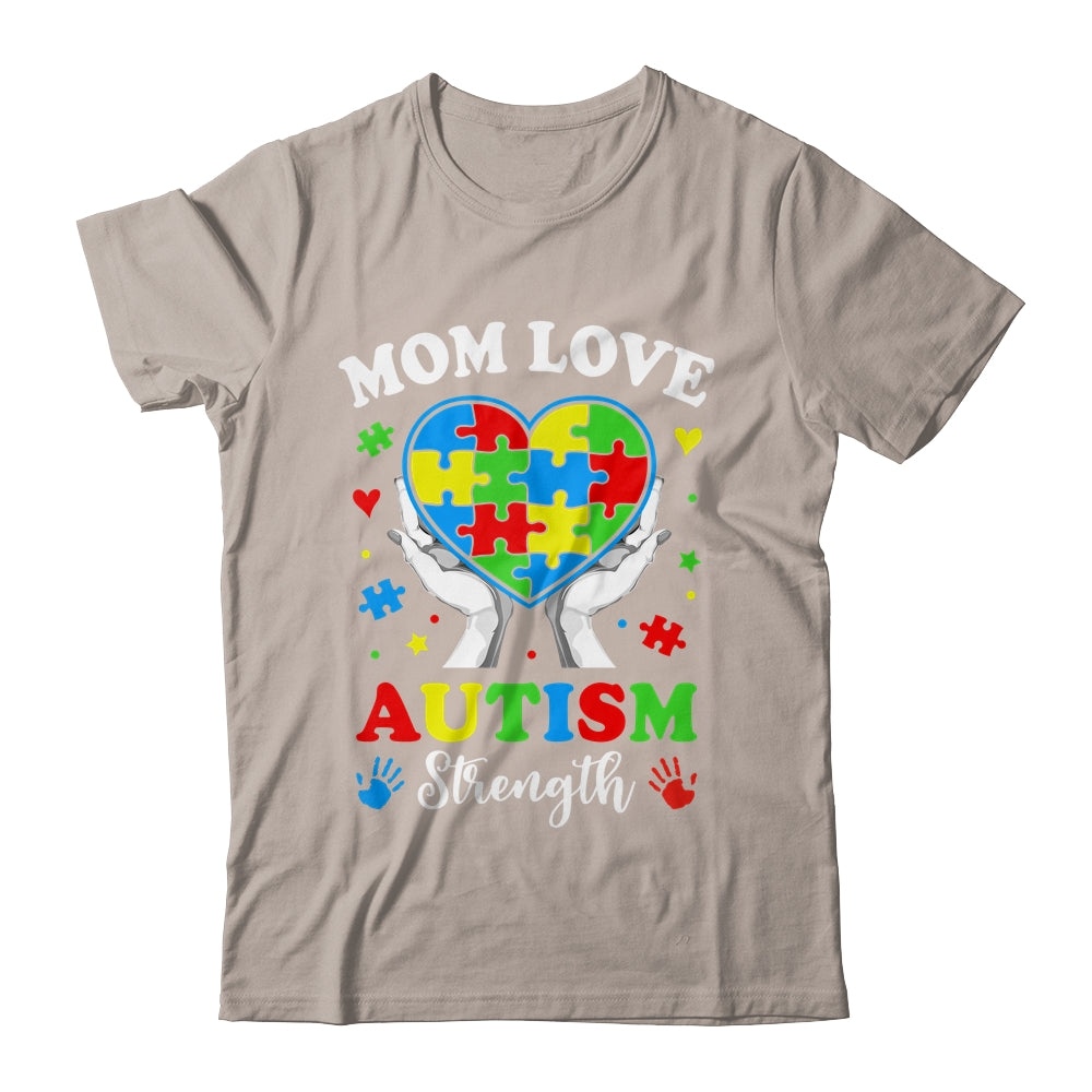 Autism Mom Strength Autism Awareness Support Love Design Shirt & Tank Top | siriusteestore