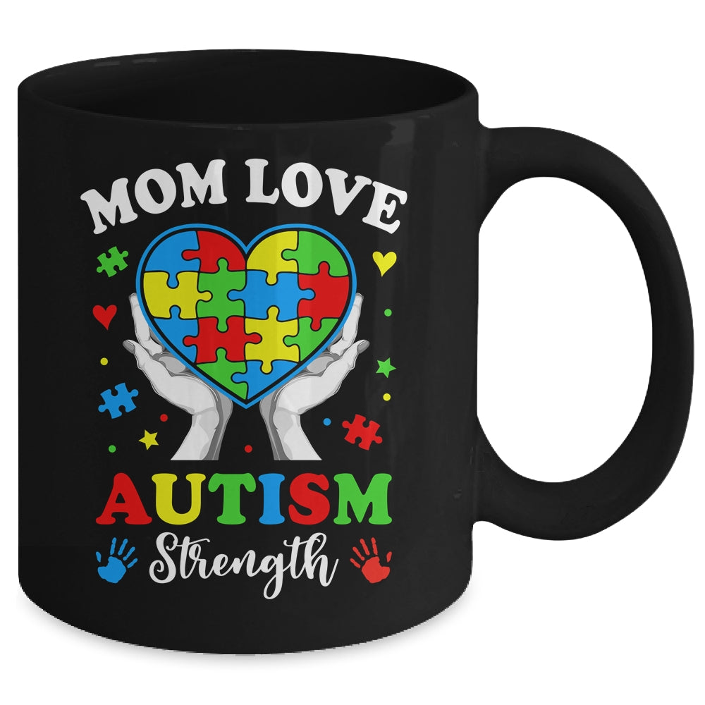 Autism Mom Strength Autism Awareness Support Love Design Mug | siriusteestore