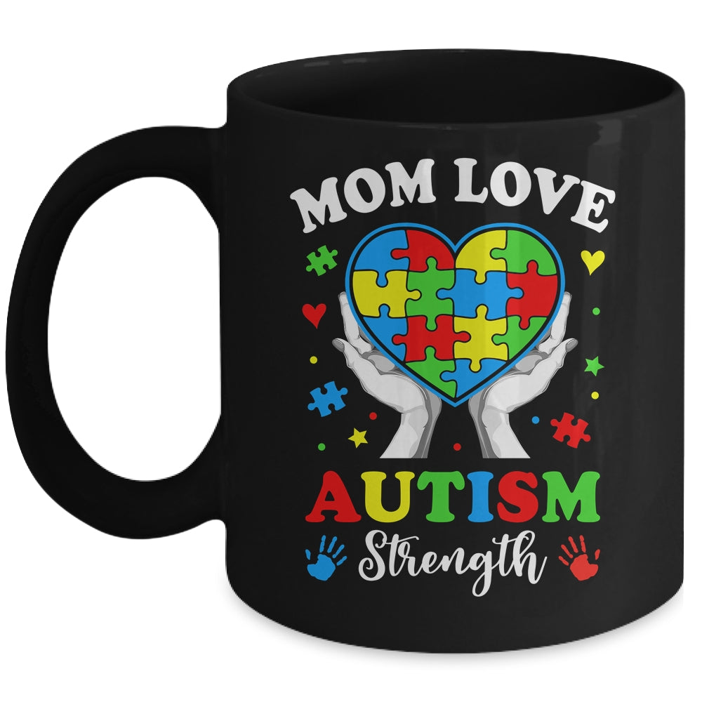Autism Mom Strength Autism Awareness Support Love Design Mug | siriusteestore