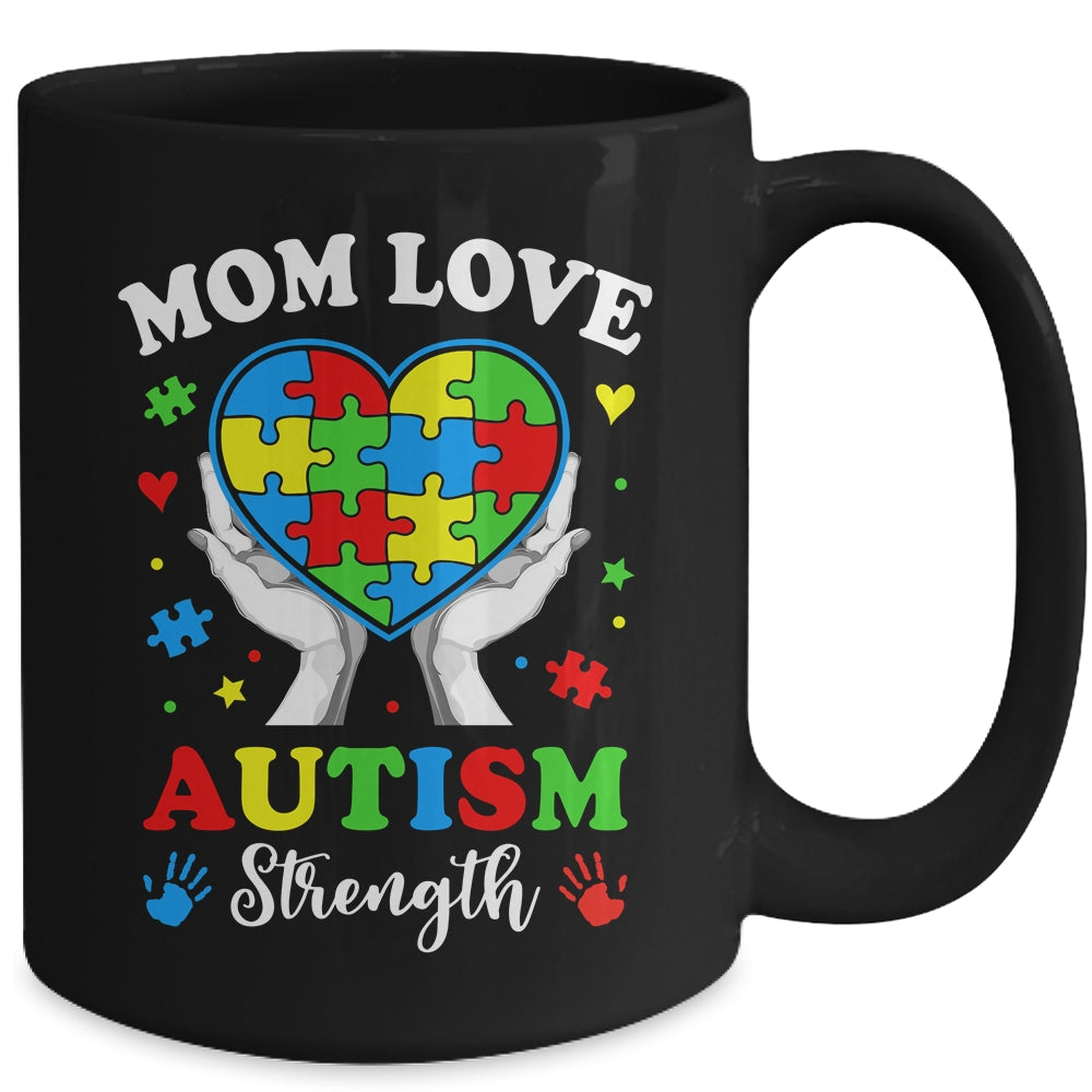 Autism Mom Strength Autism Awareness Support Love Design Mug | siriusteestore