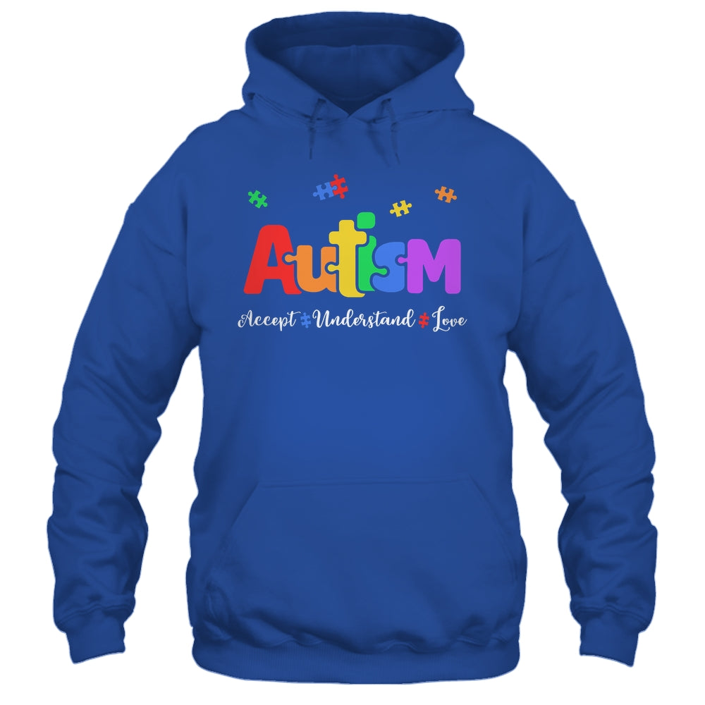 Autism Puzzle Accept Understand Love Autism Awareness Shirt & Hoodie | siriusteestore