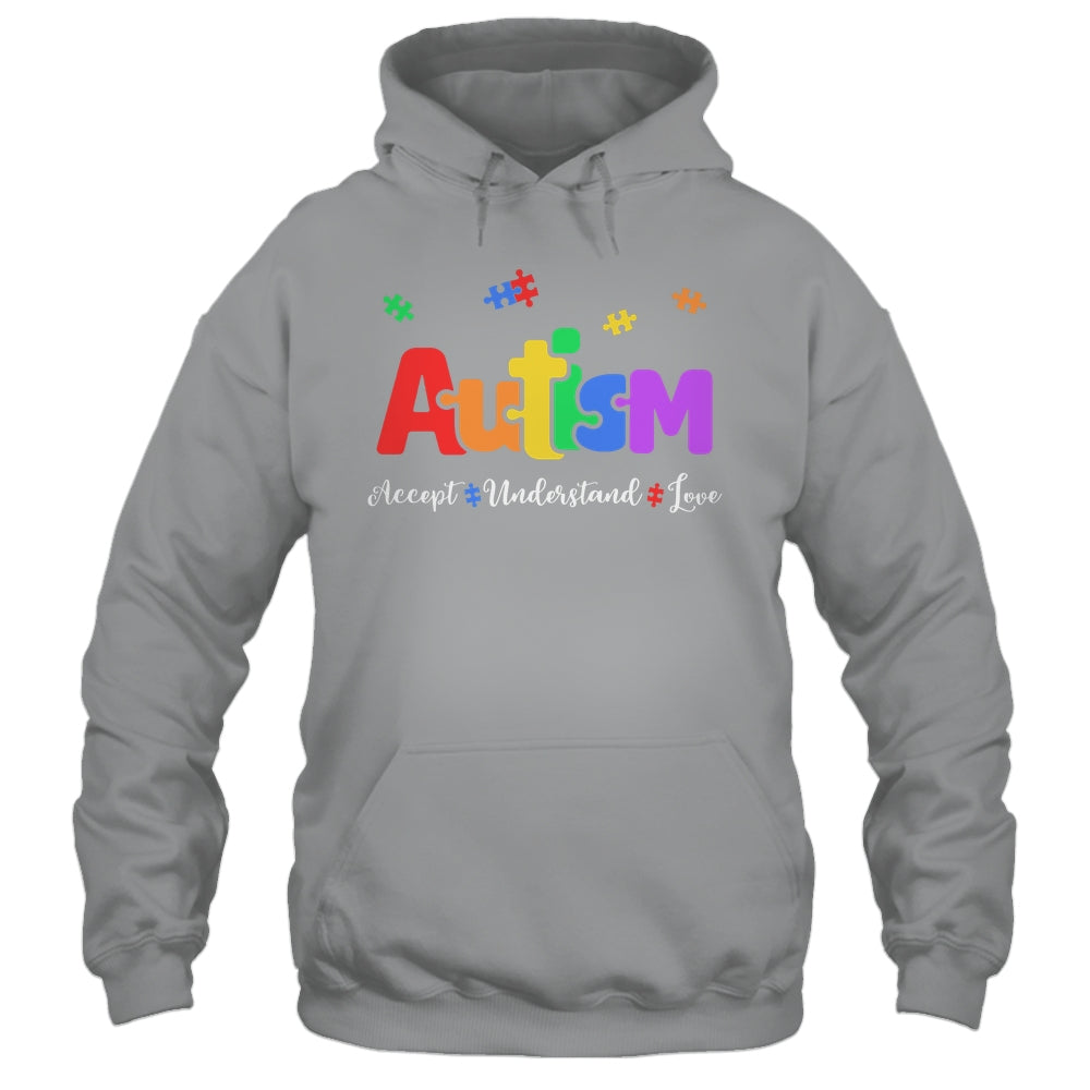 Autism Puzzle Accept Understand Love Autism Awareness Shirt & Hoodie | siriusteestore