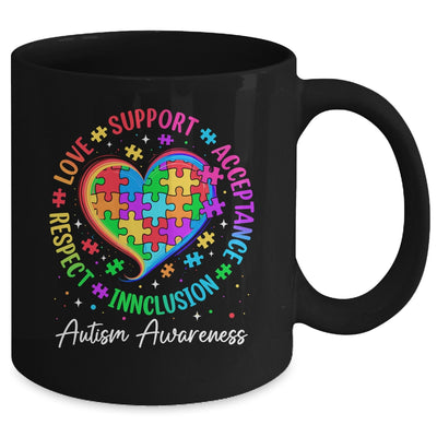 Autism Respect Love Inclusion Acceptance Awareness Support Mug | siriusteestore