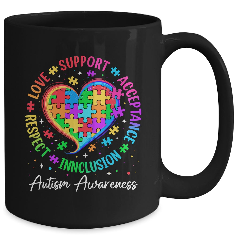 Autism Respect Love Inclusion Acceptance Awareness Support Mug | siriusteestore