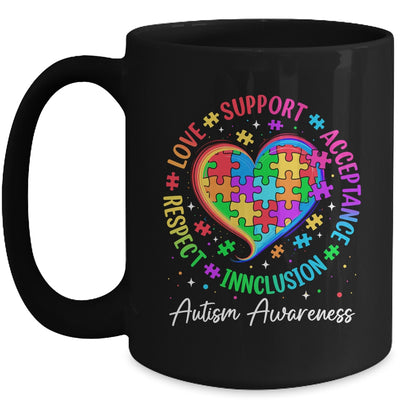 Autism Respect Love Inclusion Acceptance Awareness Support Mug | siriusteestore