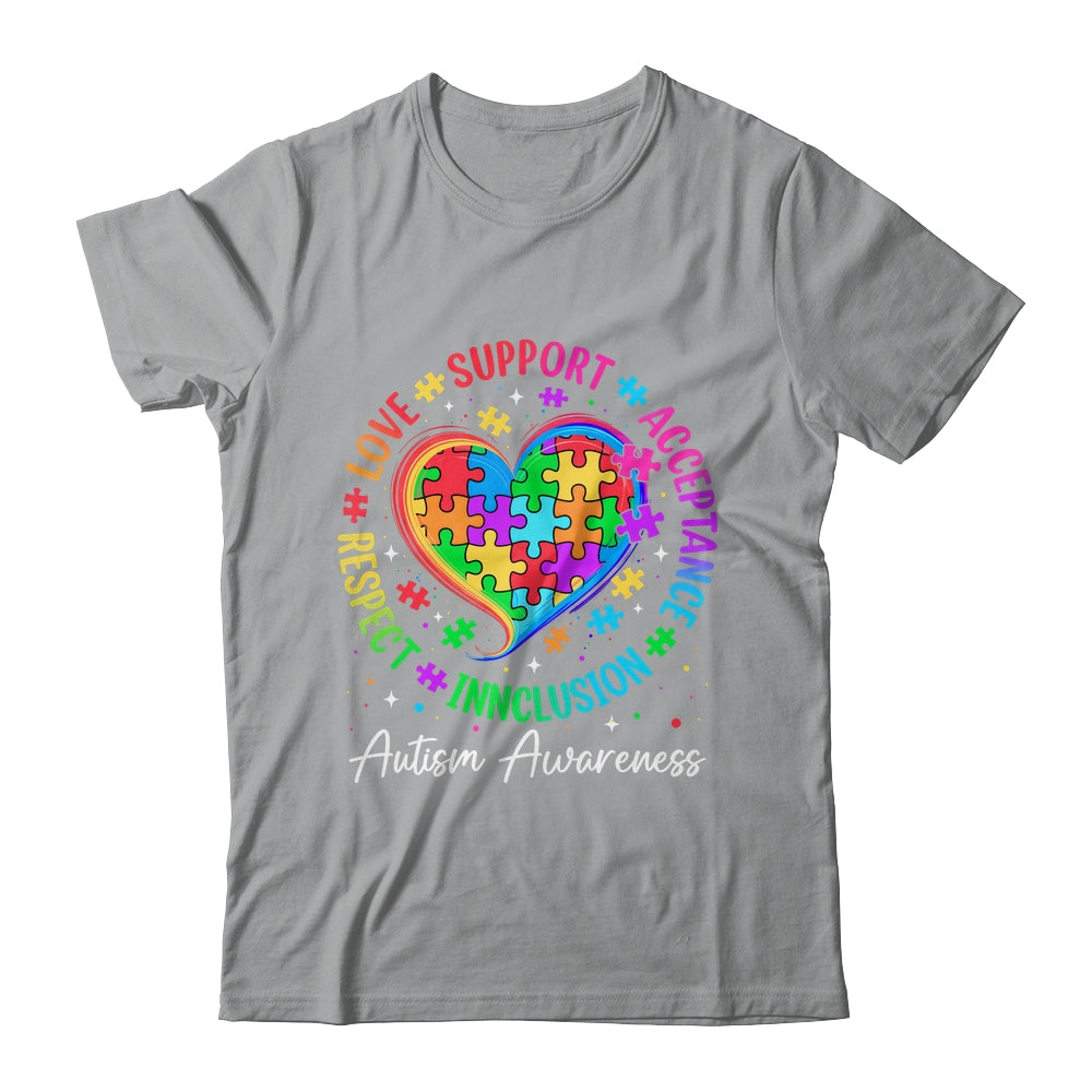 Autism Respect Love Inclusion Acceptance Awareness Support Shirt & Tank Top | siriusteestore