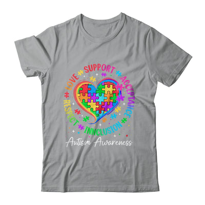 Autism Respect Love Inclusion Acceptance Awareness Support Shirt & Tank Top | siriusteestore