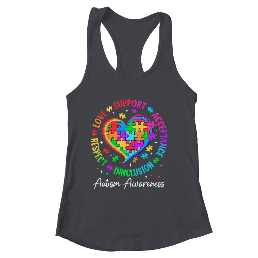 Autism Respect Love Inclusion Acceptance Awareness Support Shirt & Tank Top | siriusteestore
