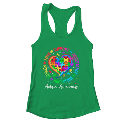 Autism Respect Love Inclusion Acceptance Awareness Support Shirt & Tank Top | siriusteestore