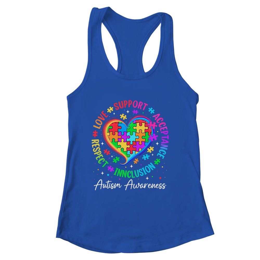 Autism Respect Love Inclusion Acceptance Awareness Support Shirt & Tank Top | siriusteestore