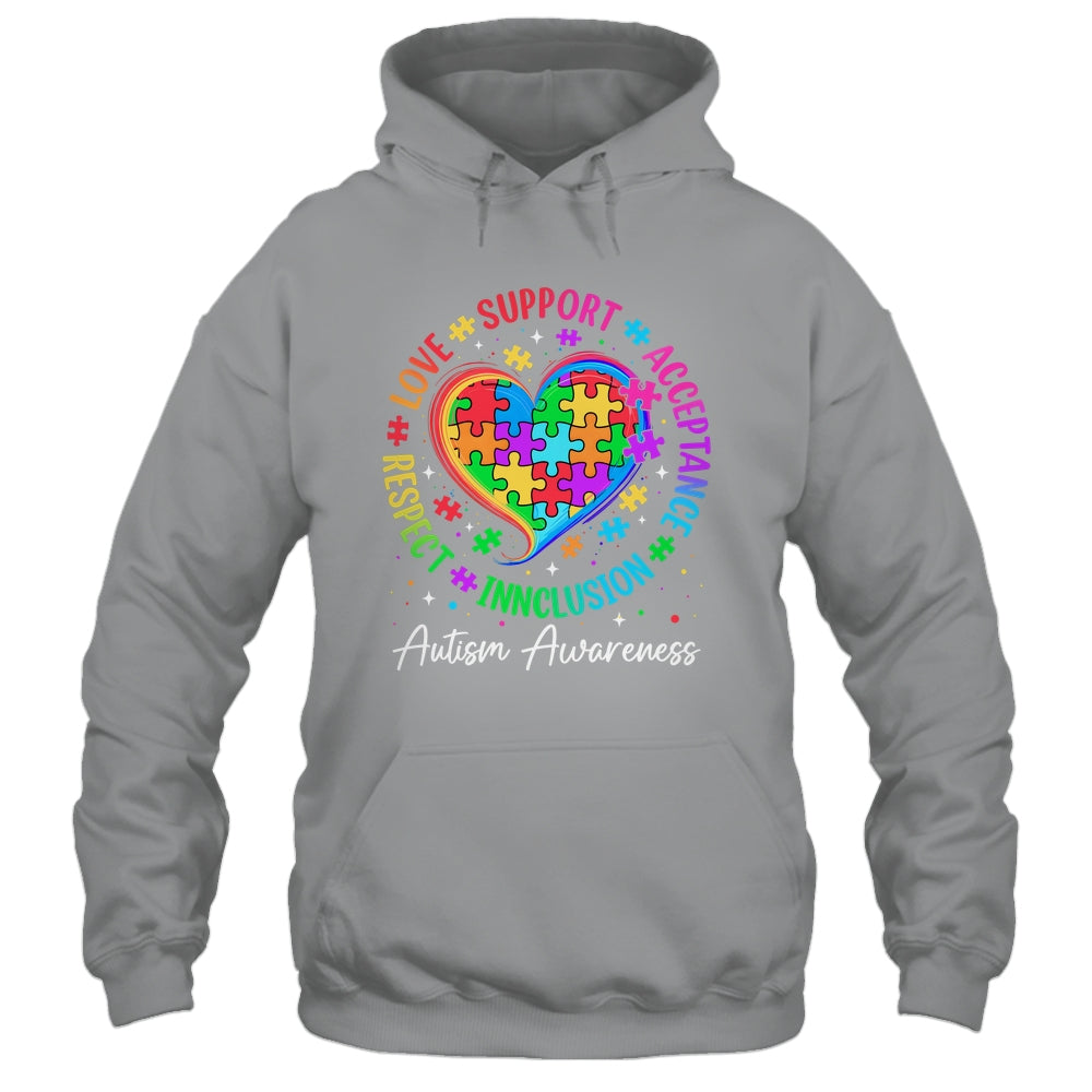 Autism Respect Love Inclusion Acceptance Awareness Support Shirt & Tank Top | siriusteestore