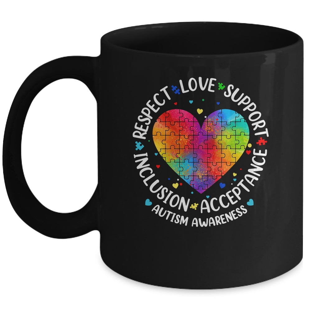 Autism Respect Love Inclusion Acceptance Awareness Women Kid Mug | siriusteestore