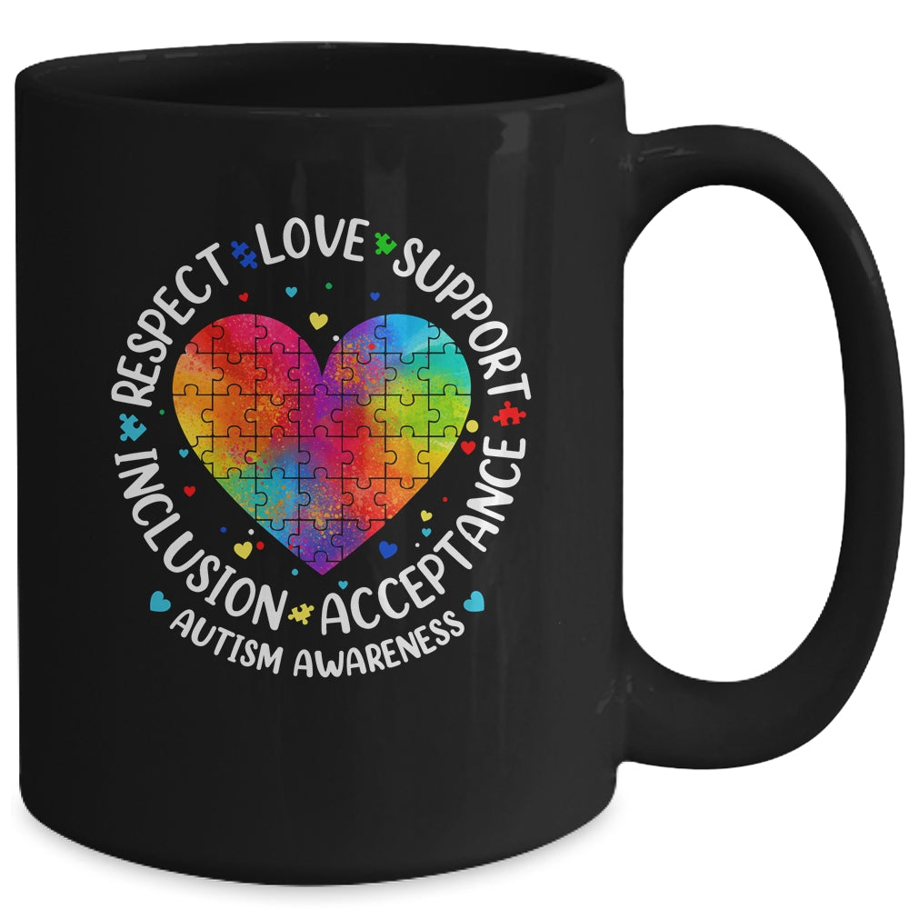 Autism Respect Love Inclusion Acceptance Awareness Women Kid Mug | siriusteestore