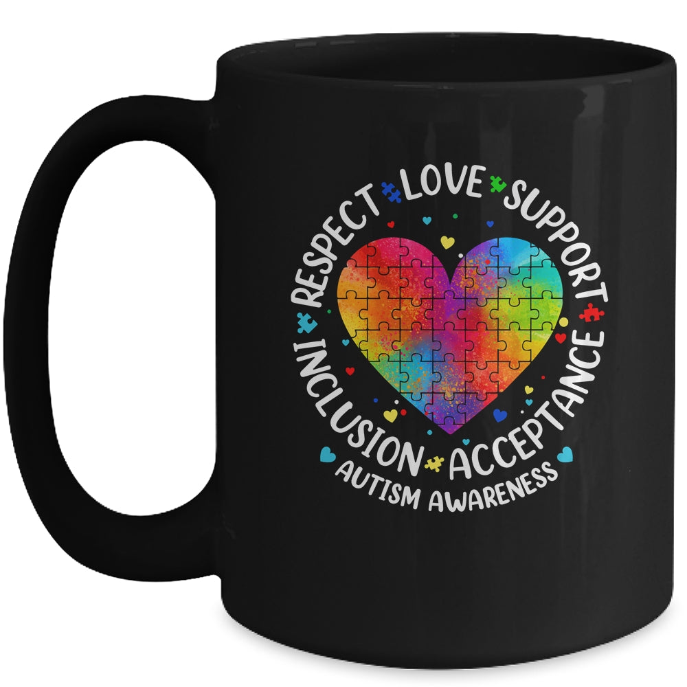 Autism Respect Love Inclusion Acceptance Awareness Women Kid Mug | siriusteestore