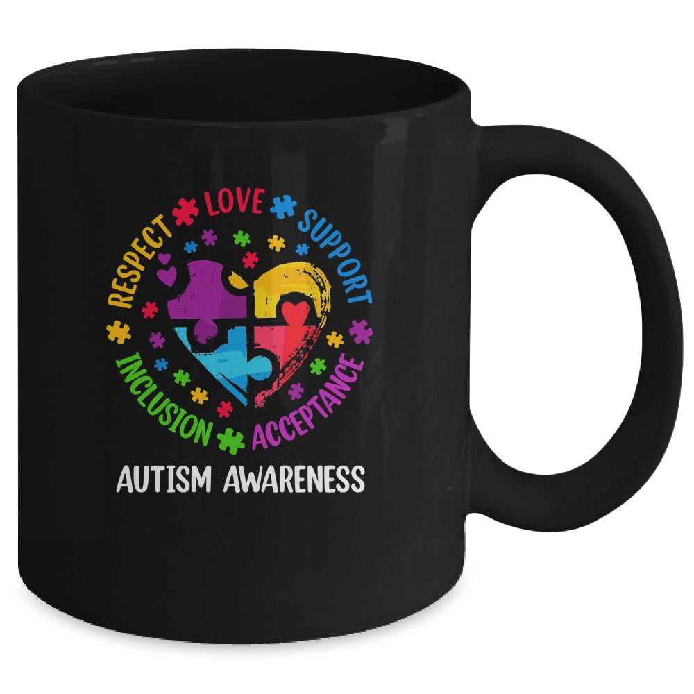 Autism Women Men Respect Love Support Autism Awarenes Mug | siriusteestore