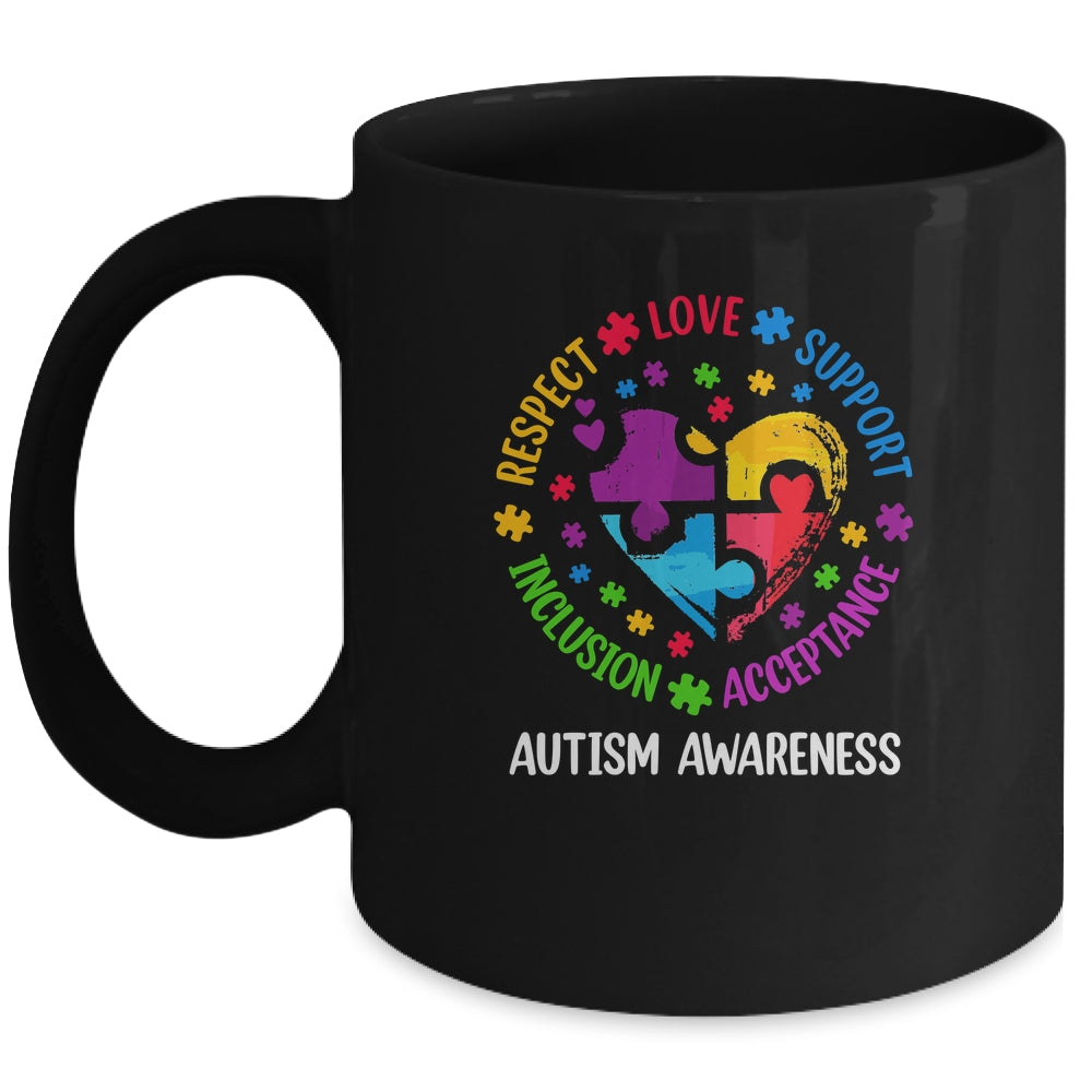 Autism Women Men Respect Love Support Autism Awarenes Mug | siriusteestore