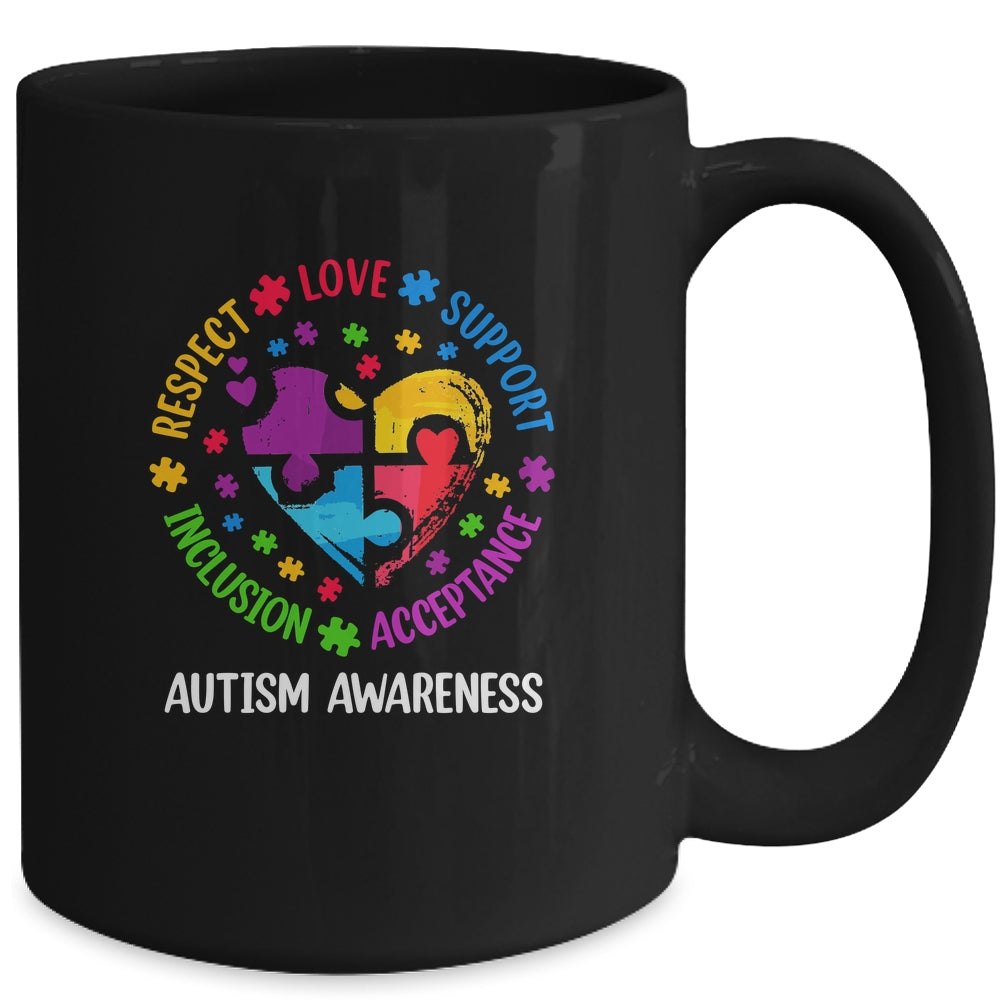 Autism Women Men Respect Love Support Autism Awarenes Mug | siriusteestore