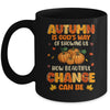 Autumn Is Gods Way Fall Pumpkin Maple Leaves Women Mug | siriusteestore