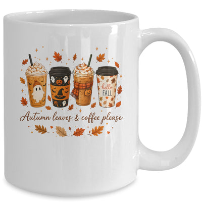 Autumn Leaves Coffee Please Cute Ghost Pumpkin Spice Fall Mug | siriusteestore