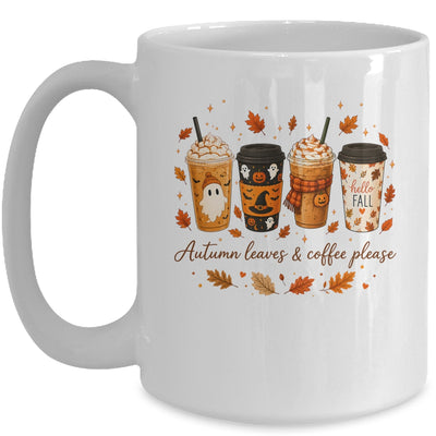 Autumn Leaves Coffee Please Cute Ghost Pumpkin Spice Fall Mug | siriusteestore