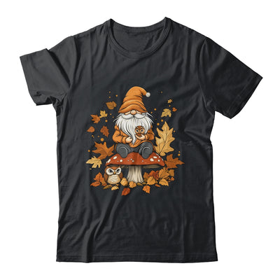 Autumn Season Design Leaves Owls And Cute Fall Gnome Shirt & Sweatshirt | siriusteestore