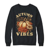 Autumn Vibes For Women Pumpkin Fall Graphic Thanksgiving Shirt & Sweatshirt | siriusteestore