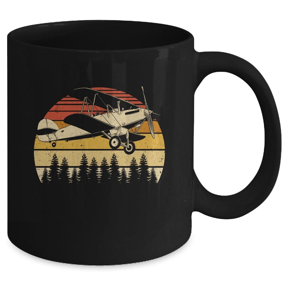 Aviator Pilot For Men Funny Retro Airplane Aviation Mug | siriusteestore