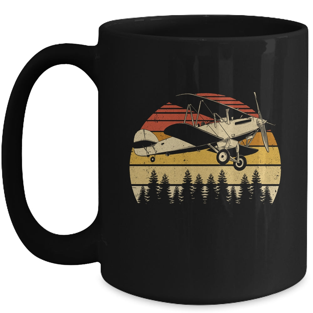Aviator Pilot For Men Funny Retro Airplane Aviation Mug | siriusteestore