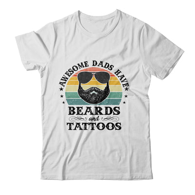 Awesome Dads Have Tattoos And Beards Funny Bearded Dad Shirt & Hoodie | siriusteestore
