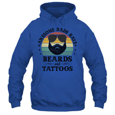 Awesome Dads Have Tattoos And Beards Funny Bearded Dad Shirt & Hoodie | siriusteestore
