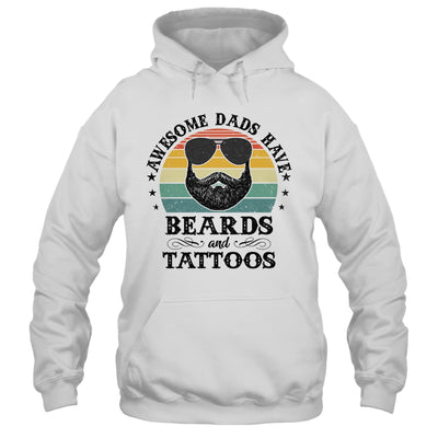Awesome Dads Have Tattoos And Beards Funny Bearded Dad Shirt & Hoodie | siriusteestore