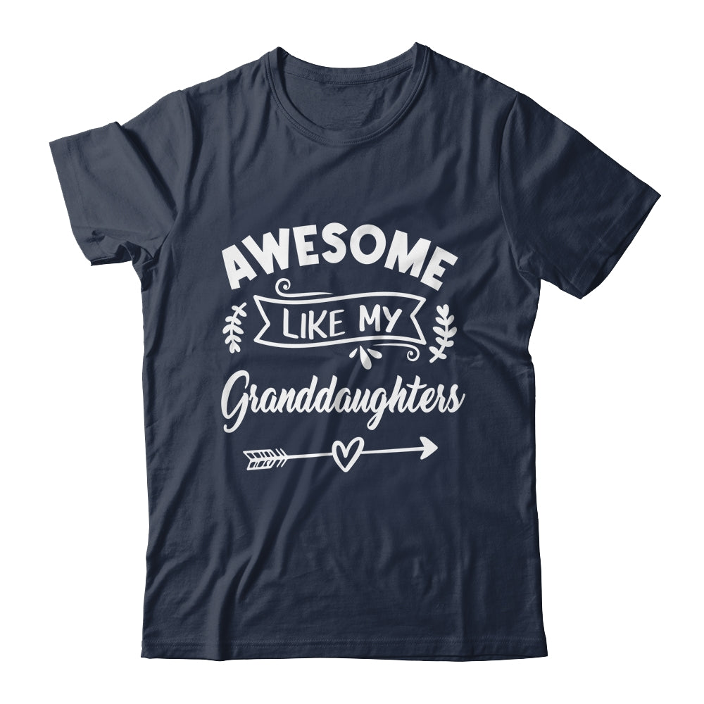 Awesome Like My Granddaughters Funny Fathers Day Pop Papa Shirt & Tank Top | siriusteestore