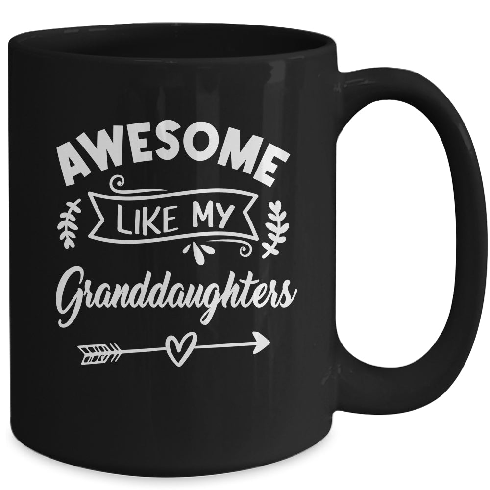 Awesome Like My Granddaughters Funny Fathers Day Pop Papa Mug | siriusteestore