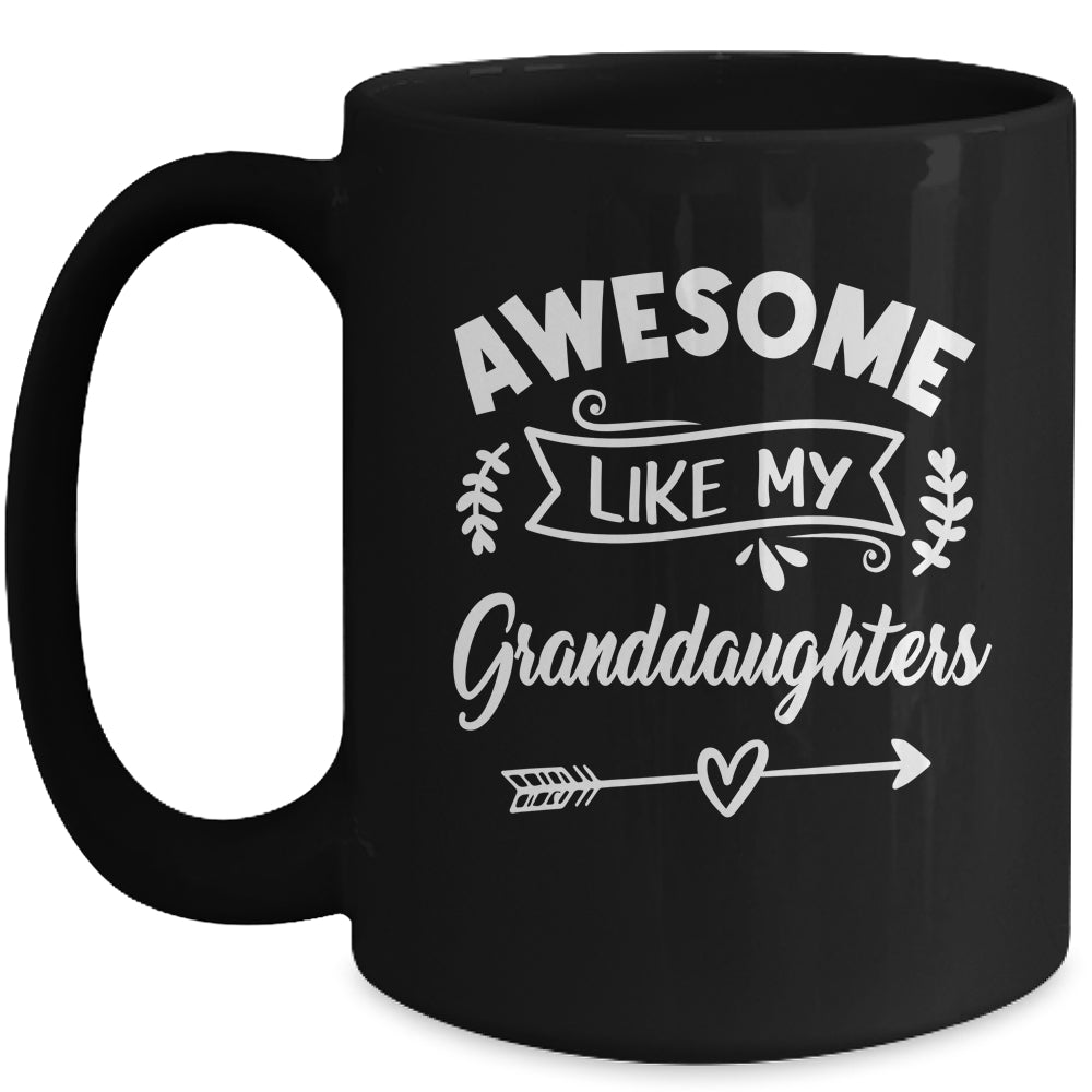 Awesome Like My Granddaughters Funny Fathers Day Pop Papa Mug | siriusteestore