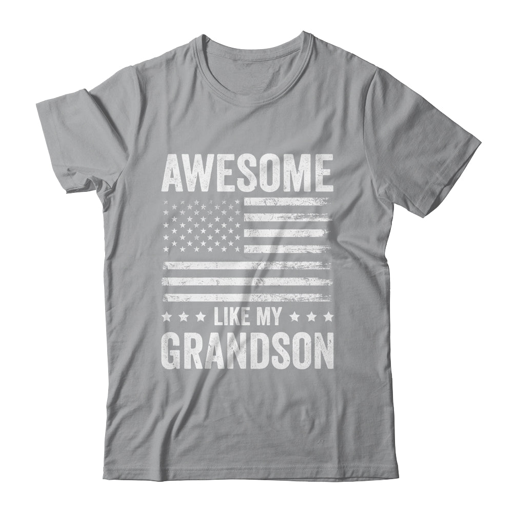 Awesome Like My Grandson Men Funny Fathers Day Grandpa Shirt & Hoodie | siriusteestore