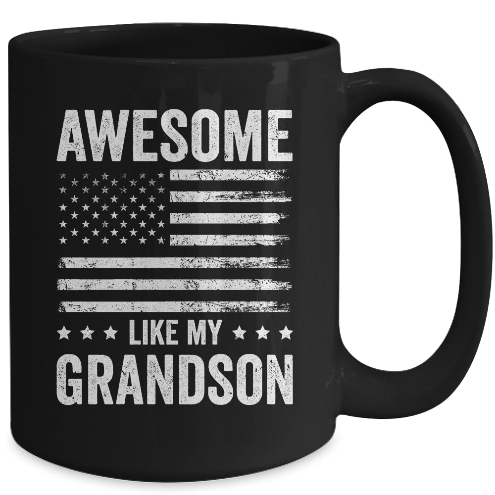 Awesome Like My Grandson Men Funny Fathers Day Grandpa Mug | siriusteestore