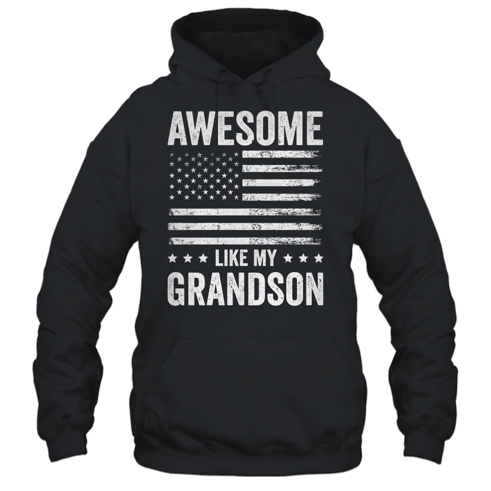 Awesome Like My Grandson Men Funny Fathers Day Grandpa Shirt & Hoodie | siriusteestore