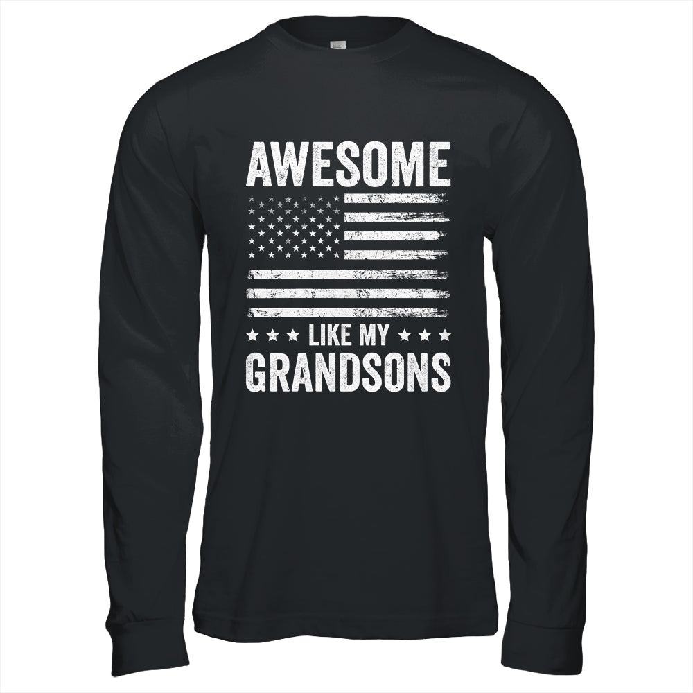 Awesome Like My Grandsons Men Funny Fathers Day Grandpa Shirt & Hoodie | siriusteestore