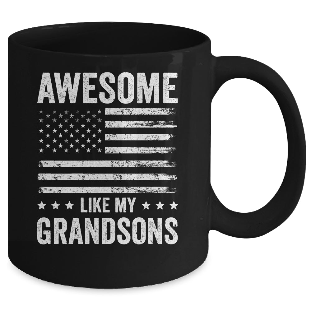 Awesome Like My Grandsons Men Funny Fathers Day Grandpa Mug | siriusteestore