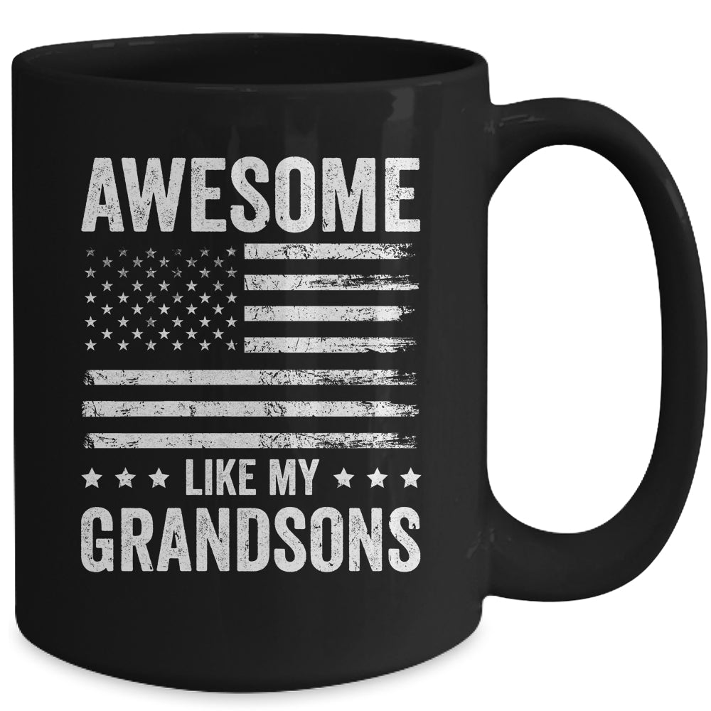 Awesome Like My Grandsons Men Funny Fathers Day Grandpa Mug | siriusteestore