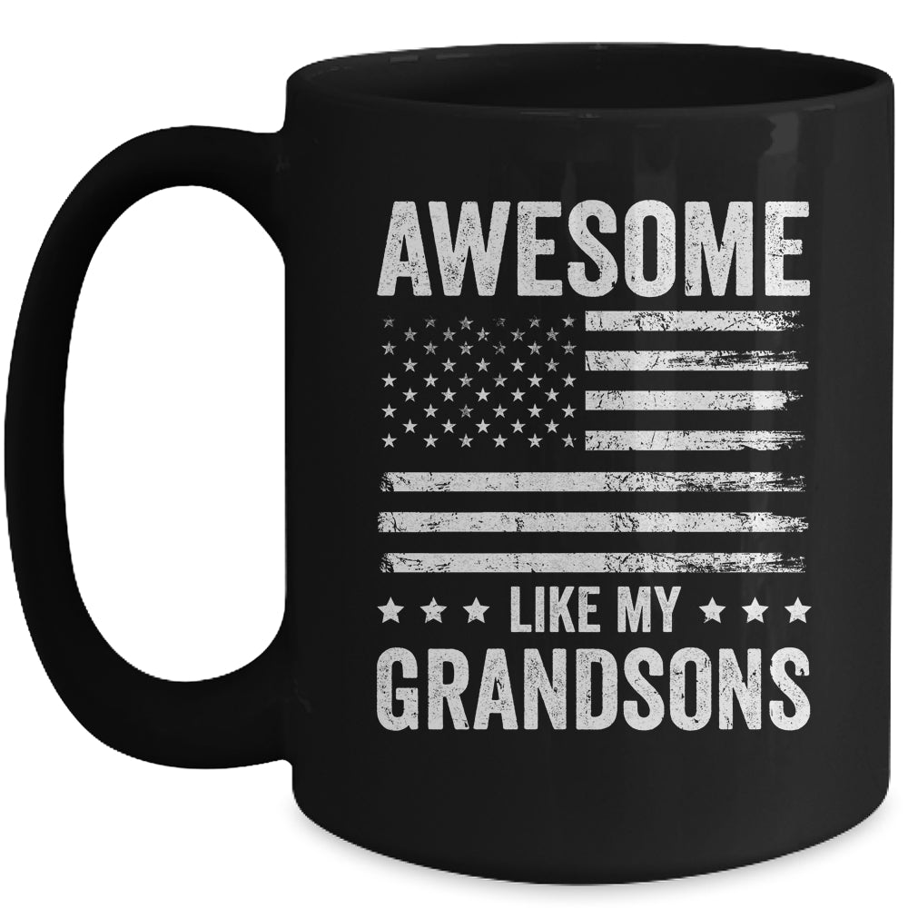 Awesome Like My Grandsons Men Funny Fathers Day Grandpa Mug | siriusteestore