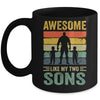 Awesome Like My Two Sons Fathers Day Proud Dad Men Mug | siriusteestore