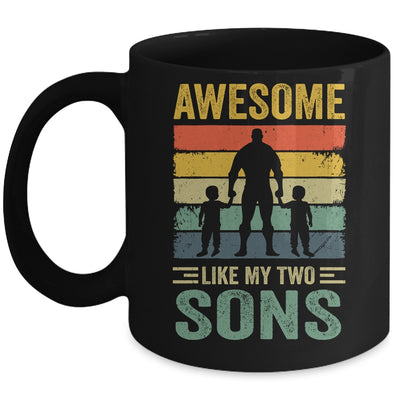 Awesome Like My Two Sons Fathers Day Proud Dad Men Mug | siriusteestore