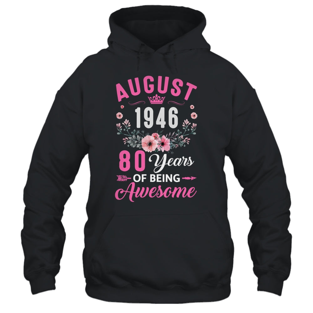 Awesome Since 1946 80 Years Old August 80th Birthday Women Shirt & Tank Top | siriusteestore